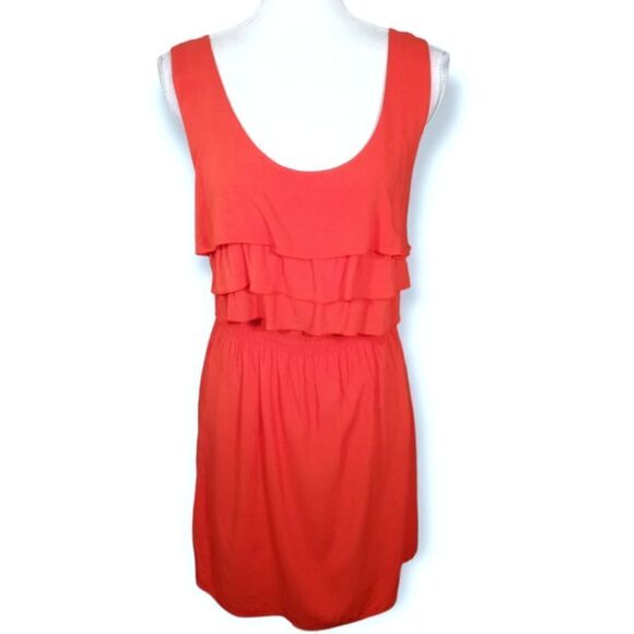 XHILARATION ORANGE RUFFLE TOP DRESS SZ.XXL GUC - Picture 1 of 9